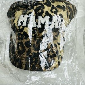Leopard Print 'MAMA' Cap